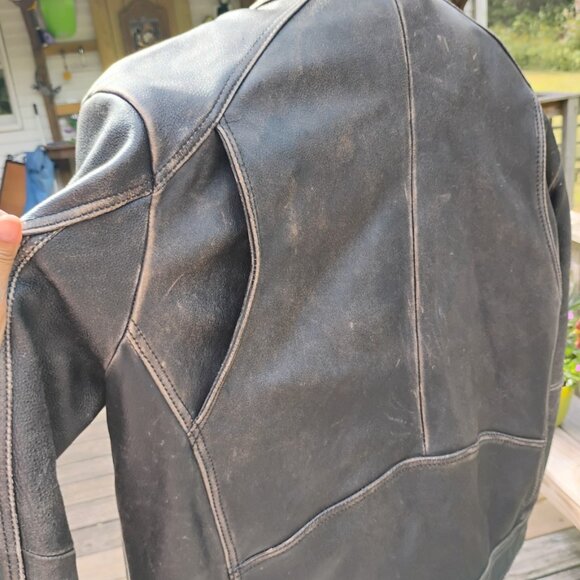 Wilson’s Leather Distressed Moto Jacket – 100% Genuine Leather – Men’s XL / Unis - Picture 3 of 6